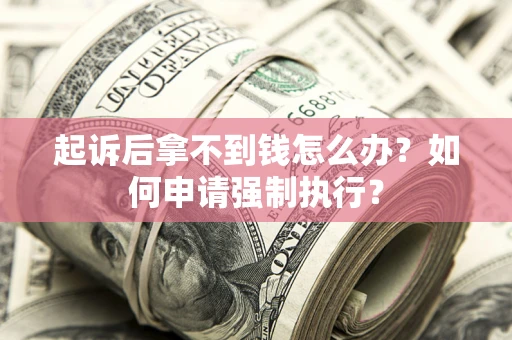 武汉起诉后拿不到钱怎么办？如何申请强制执行？