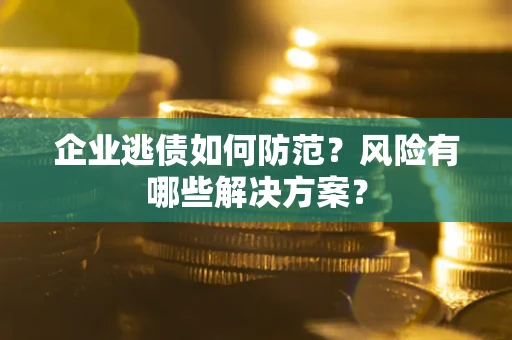 武汉企业逃债如何防范？风险有哪些解决方案？