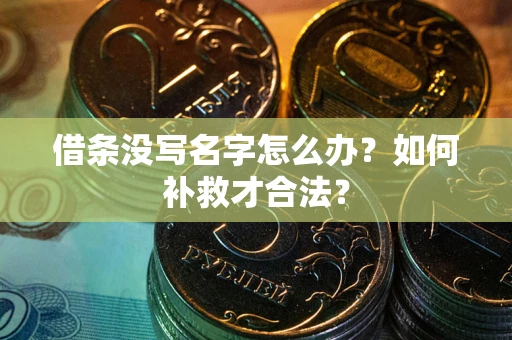 武汉借条没写名字怎么办？如何补救才合法？