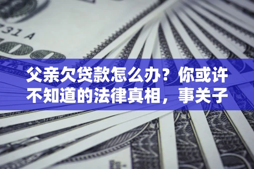 武汉父亲欠贷款怎么办？你或许不知道的法律真相，事关子女未来