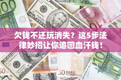 武汉欠钱不还玩消失？这5步法律妙招让你追回血汗钱！