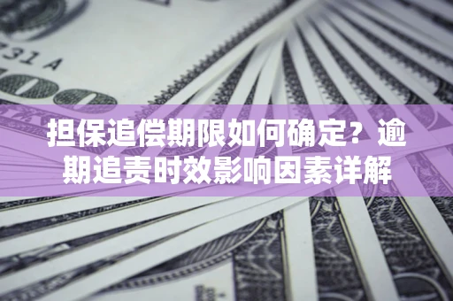 武汉担保追偿期限如何确定？逾期追责时效影响因素详解