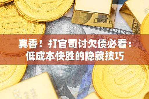 武汉真香！打官司讨欠债必看：低成本快胜的隐藏技巧