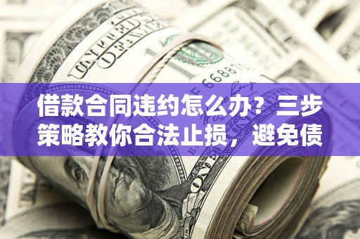 武汉借款合同违约怎么办？三步策略教你合法止损，避免债务危机升级